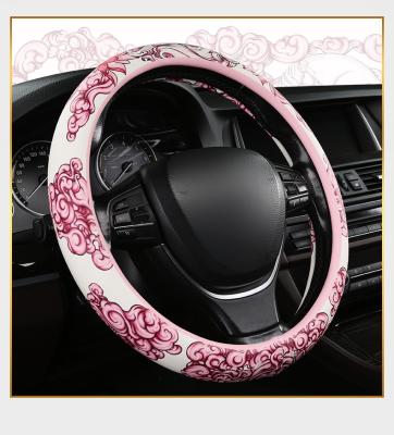 China Four Seasons Universal Universal Car Wheel Cover Four Seasons Cute Cartoon Cat Summer Non-slip Steering Cover Sweat-absorbent for sale