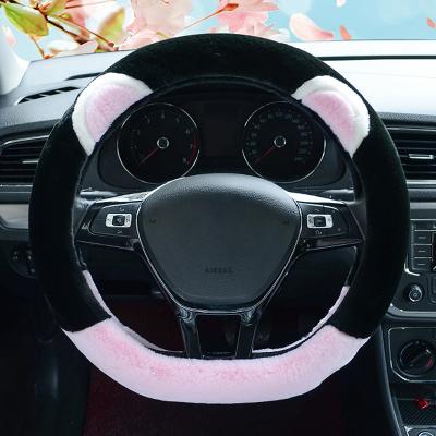 China Dropship Car Interior Soft Car Accessories Cute Plush Wheel Cover Fashion Furry Cute Style Product Anti-skid Auto Ornaments for sale