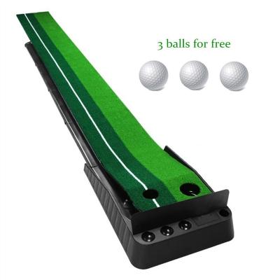 China Mini Indoor Golf Putting Portable Golf Putting Green Mat with Automatic Ball Return Way and Ball Dampness Board, Mini Golf Practice Training, Game and Play for sale