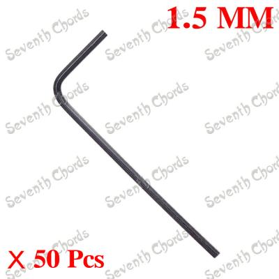 China Metal 50 Pcs 1.5mm Hexagon Allen Wrench for Electric Bass Guitar Bridge Saddle Adjustment - Hex Wrench Key for sale