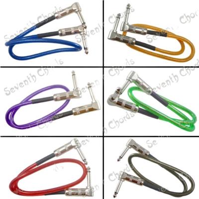 China Copper+ Cloth Braided 1 Pcs Clear rubber 50CM anti-noise Guitar cable wire effect pedal cable stomp box, short Audio Connection Cable Multi colors for sale