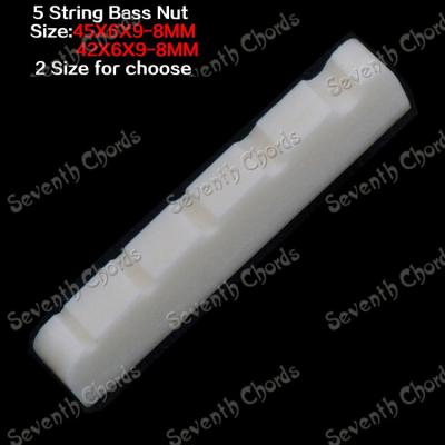 China Bone 2 Pcs Bone 5 String Electric Bass Guitar Nuts / 45 x 6 x 9-8mm and 42 x 6 x 9-8mm two size for choose for sale