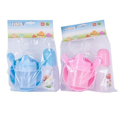 China Five-piece baby tableware set of water cups, bottles, spoons and forks for sale