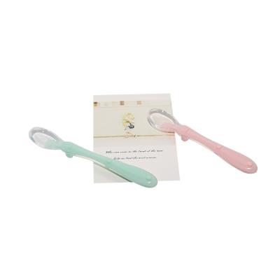 China Food Grade Spoon Food Supplement Silicone Spoon BPA Free Maternal And Infant Baby Spoon for sale