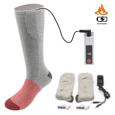 China Winna Electric Men's Winter Heated Socks With Carbon Fiber Heating Pads Foot Warmer Free Size for sale