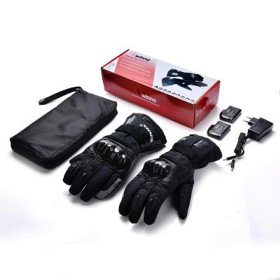 China Winter Electric Heated Gloves Rechargeable Motorcycle Gloves with 2200mAh Battery Thermal Hand Warmer Heating Gloves for Women Men Ski Riding for sale