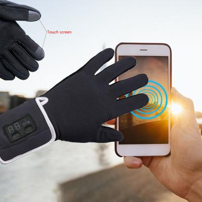 China Thin Heated Gloves New Arrival Touch Screen Battery Slightly Heated Ski Gloves For Motorcycle Hunting Skiing Fishing In Winter for sale