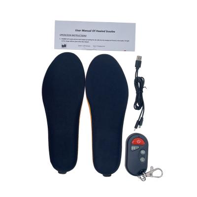 China USB Rechargeable Carbon Fiber Heating Insole Fast Charging Feet Heating Insoles Passionate Shoe Feet Pain Relief Insoles for Man and Woman for sale