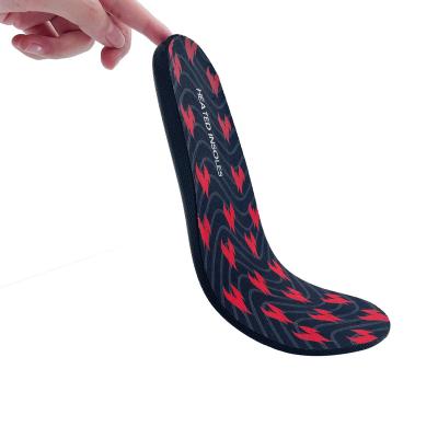 China New Design Velvet+PU Material Soft Thinner PU Material Heating Insoles Electric Rechargeable Battery Operated Foot Warmer for sale