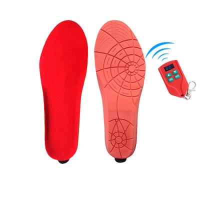 China Breathable 2000mAh Electrically Heated Black And Red Shoe Insoles for sale