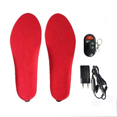 China Shock Absorption Cold Winter Heated Outdoor Sports Ski Wear Heating Shoes Work Insoles Pads With RF Temperature Remote Control for sale