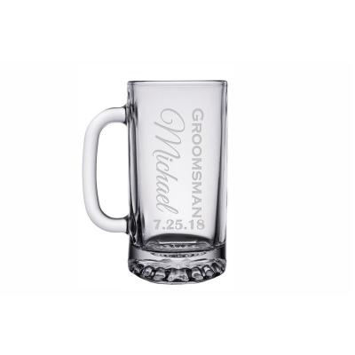 China Wholesale 35oz Extra Large Glass Viable Beer Mug Customized Sublimation German Clear Glass Beer Stein Super Large Mug With Handle for sale