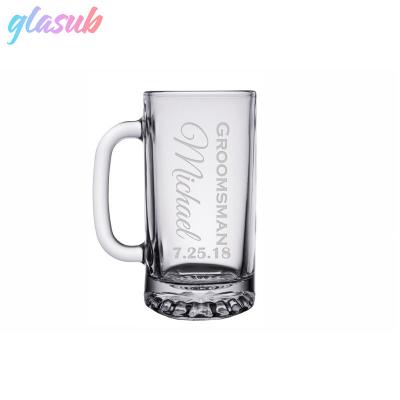 China Viable Hot Sale 35oz Oktoberfest Beer Mug Sublimation Printing Extra Large Clear German Glass Beer Glasses Mugs With Handle for sale