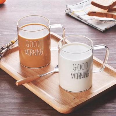 China 15oz Glass Stocked Heat Resistant Mug With Lid Bamboo Sublimation Glass Breakfast Coffee Mug For Tea Milk Coffee Oat Yogurt for sale