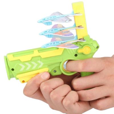 China Eject Airplane With Airplane Foam Throwing Toy Gun Flat Outdoor Foam Gun Children's Ejection Flat Gun Volley for sale