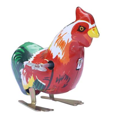 China Iron Rooster Interesting Red Cogs Toys Jump Chicken Animal Toys 68*36*58cm for sale