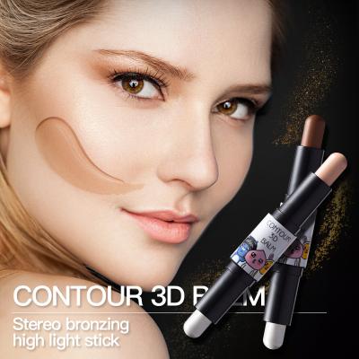 China 3D face waterproof double face private label highlighter cutout main stick a small V for sale