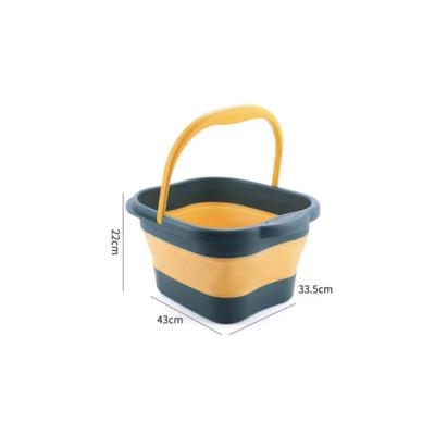 China Indoor And Outdoor Collapsible Foldable Broom Stored Plastic Bucket With Handle for sale