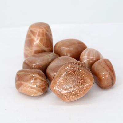 China China Wholesale Natural Orange Moonstone Gravel Crystal Tumble Orange Moonlight Stone For Decoration for sale