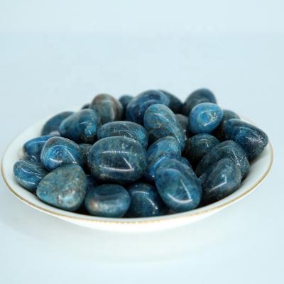 China China Wholesale Natural Blue Apatite Crystal Therapy Stone Polished Crystal Rotation Stone for sale