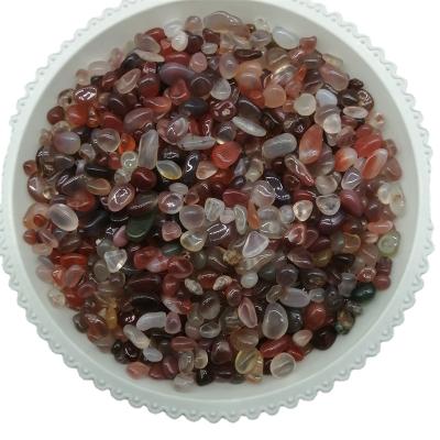 China China Natural Gemstones Water Red Agate Crystal Crushed Stone Polished Crystal Semi-Precious Stone Crafts Garden Stone for sale