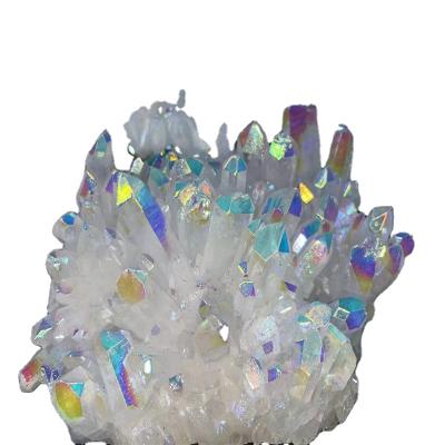 China Wholesale High Quality Electroplating Electroplating Crystal Cluster China Healing White Crystal Cluster for sale