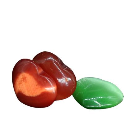 China Wholesale Polished Natural China Plaster Green And Red Selenite Carved Hearts Like Crystal Heart For Decoration for sale