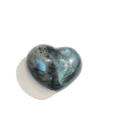 China China wholesale natural crystal gemstone love heart healing labradorite crystal heart carving for decoration for sale