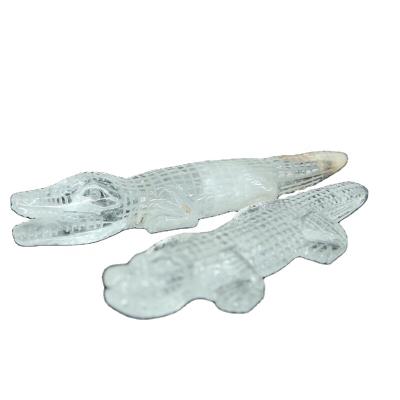 China Jiangsu Wholesale Natural White Crystal Crocodile Crystal Handwork Machete Halloween Crystal Decoration For Gifts for sale