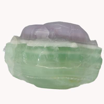 China China Wholesale Hand Carved Natural Rainbow Fluorite Crystal Crab Statue Quartz Crystal Crab Fluorite Carvings for sale