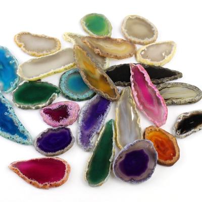 China China Wholesale Agate Slices Pendant Irregular Raw Natural Agate Crystal Gemstone Home Decor for sale