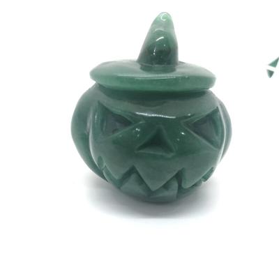 China China Wholesale Natural Crystal Jade Pumpkin Carving Healing Stone for sale