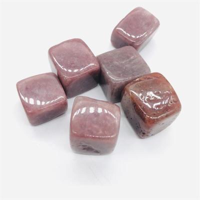 China China Bulk Sell Natural Crimson Crystals Healing Stones Strawberry Quartz Cubes For Feng Shui Decoration for sale