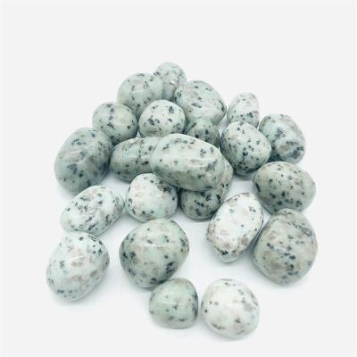 China China wholesale bulk natural crystal gemstone tumbles healing polished kiwi jasper tumbled stones for home decoration for sale