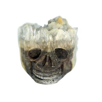 China China Rare Awesome Natural Healing Crystal Cluster Point Quartz Skulls Carving Skulls for sale