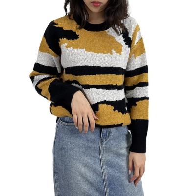 China Anti-Wrinkle Wholesale Custom OEM Pattern Long Sleeve Knitwear Women Clothes Knitted Women's Sweaters for sale