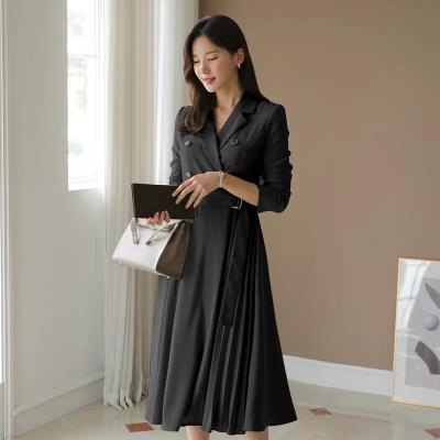 China Hot Sale Anti-static Autumn Elegant Ladies Long Sleeve Maxi Dress High Quality Solid color long cross women fall dress for sale