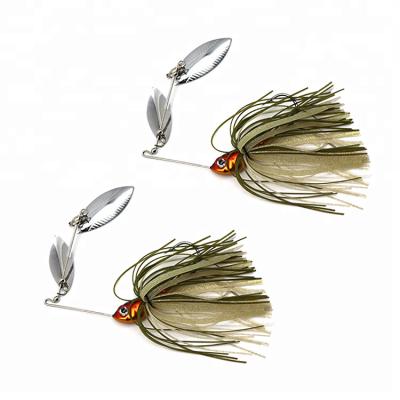 China Fishing Lure Peche Sequin Barb Spinnerbait Building Hook Lure Pike Lure Metal Jig Hard Edge Spinner Bait for sale