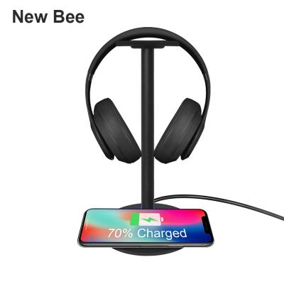 China New Mobile Phone Bee 2 in 1 Earphone Stand Holder with Universal Phone Wireless Charging NB-Z2 Wireless Charger for sale