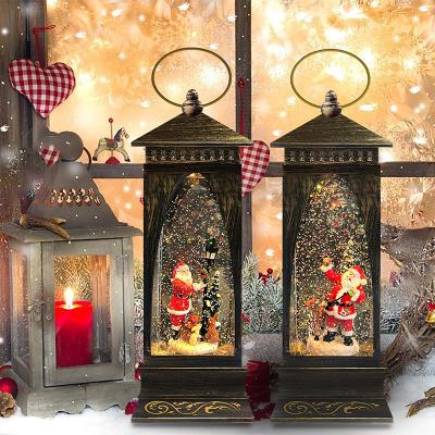 China Crystal Wind Christmas Light For Romantic Gift Lamp Box Angel Snowflake Santa Claus Music Festival ABS Vintage Home Decoration for sale