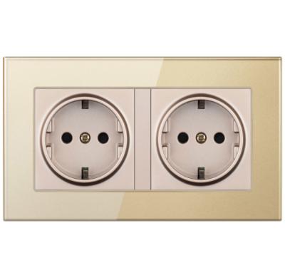 China Wall Sockets Wall Outlets Commercial Universal Double Position Wall Switch And Eu Wall Power Socket for sale