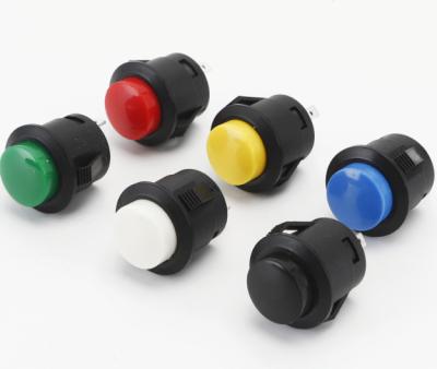 China PA66nylon Round Plastic Button Switch Reset Push Button Switch R13-507 Open Button Switch for sale