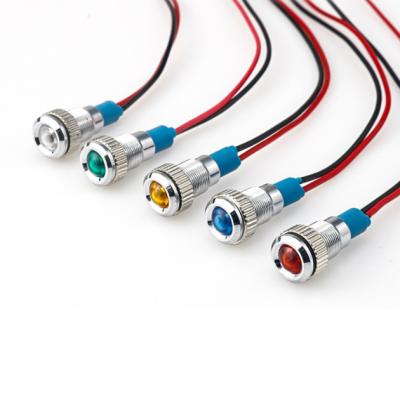 China Waterproof Metal 6mm 8mm 10mm 12mm LED Signal Indicator 12v 24v 220v Power Indicator for sale