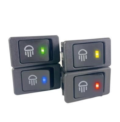 China PP KCD3 Rocker Switch Auto Resetting Fog Lamp Switch LED Light Rocker Switch for sale