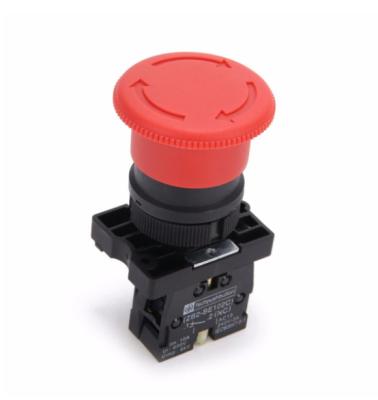 China ABS XB2-ES542 Electric Switch Button Control Starter Switch 22mm Emergency Stop Mushroom Push Button for sale