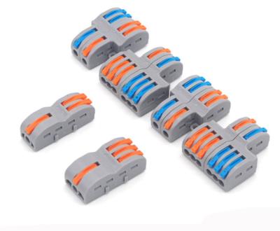 China PC & PA66 Combination Flatten Terminal Block Wire Lighting Butt Connector Quick Connect Lug for sale