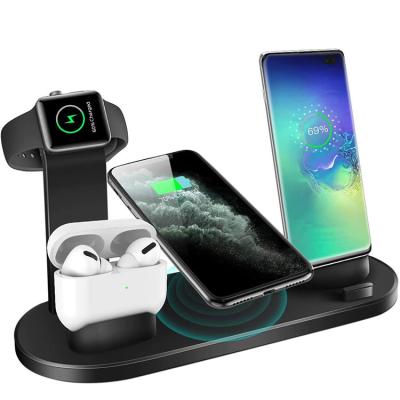 China 10w Qi Airpods Multifunctional Wireless Fast Charging iPhone 4 in 1 Waitiee Wireless Phone Charger Stand Dock Fast Charging for sale