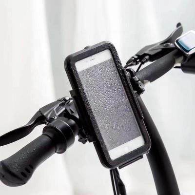 China Bike Motorcycle Adjustable Universal Handlebar Mobile Phone Cover Holder Waterproof Mobile Phone Mount Support for sale