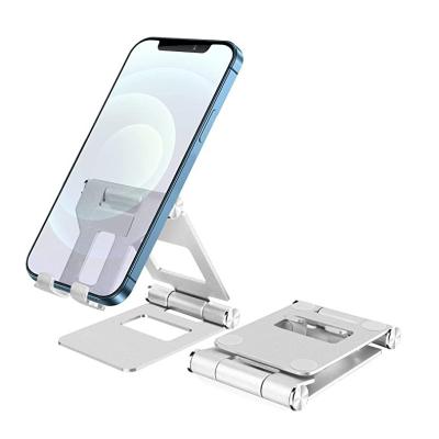 China Aluminum Alloy Mobile Phone Mount and Tablet Holder Mobile Phone Foldable Adjustable Desktop Metal Stand for Office for sale