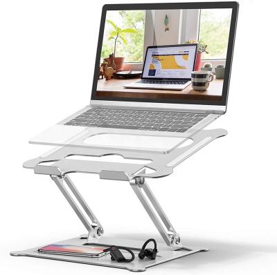 China Brand New Factory Price Laptop Folding Laptop Stand Double Folding Laptop Stand Tablet Folding Portable Aluminum Adjustable Tablet Stand for sale